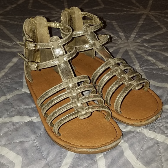 Cat & Jack Gold Sandals - Picture 1 of 4